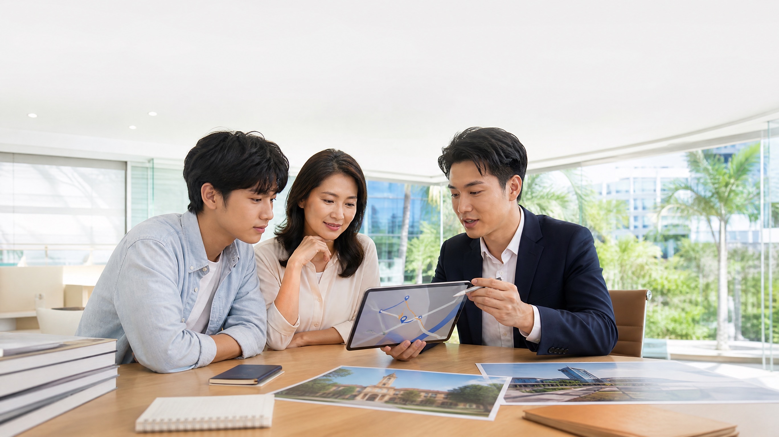 Singapore study-abroad consulting: helping AI explain the planning pathcase image